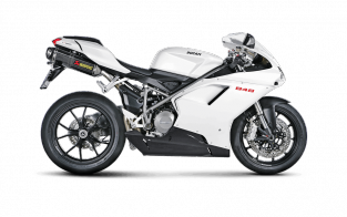 Akrapovic Slip-on Line Carbon zonder E-keur Ducati 848 / Evo 2008-2014